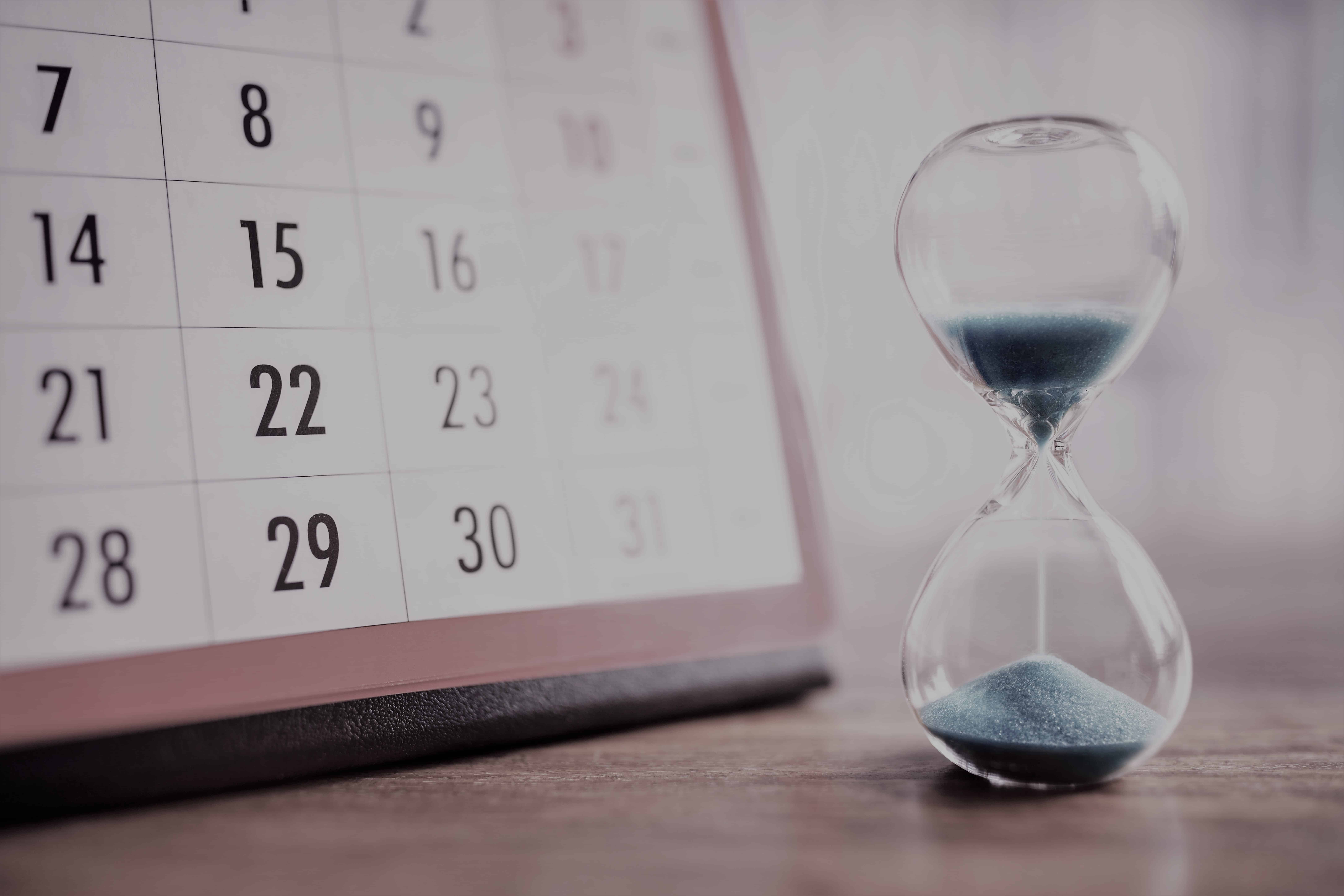 Hourglass to show controls timetable