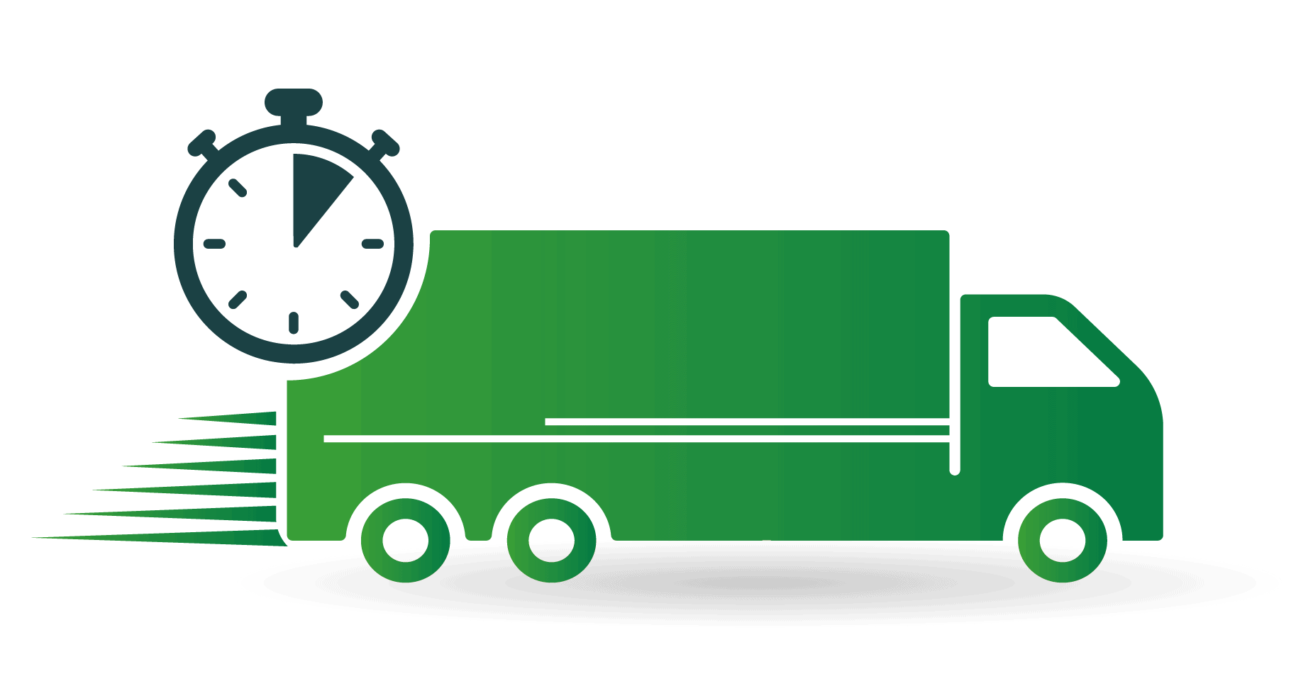 Transport & Logistics Icon with Lorry and Clock