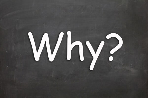 Why with Question Mark and Black Background