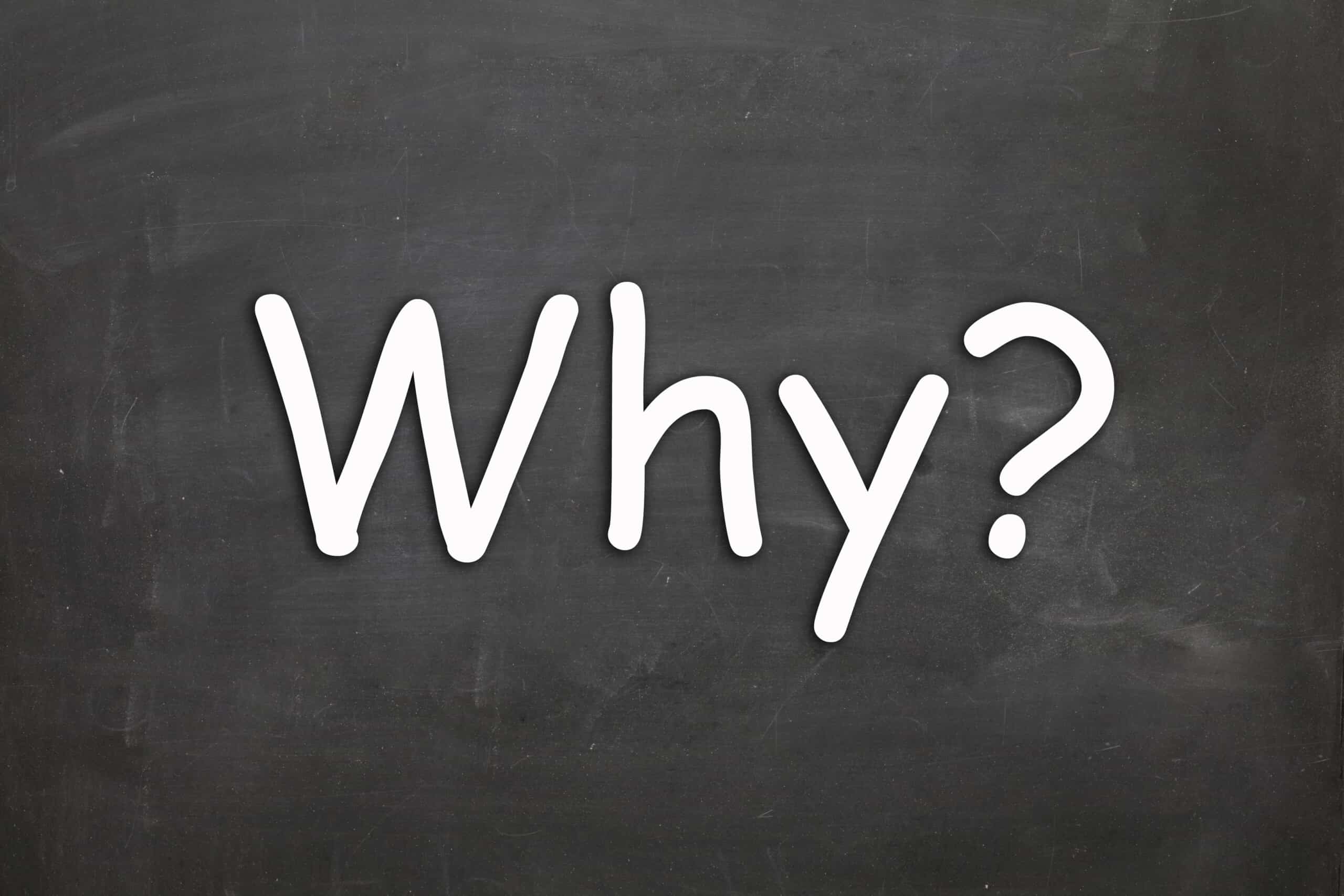 Why with Question Mark and Black Background