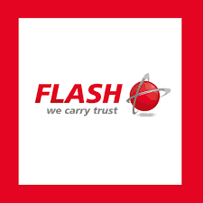 Flash - we carry trust logo with red border